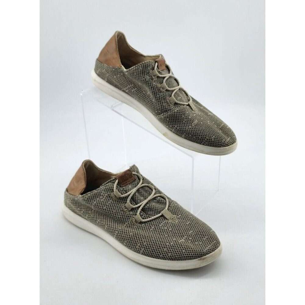 OluKai Women's Hale'iwa LiHa'aโ Slip on Sneakers Shoes Mesh Gray/Beige Size 9